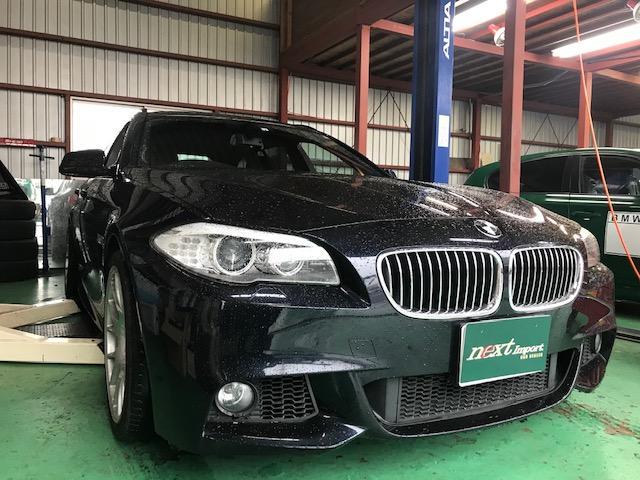 ＢＭＷ　Ｆ１１　５２３ｉツーリング　アイドリング振動大　エンジンマウント交換　埼玉　春日部　輸入車専門店　ＤＢＡーＸＬ２０　Ｎ２０Ｂ２０Ｂ　５シリーズ