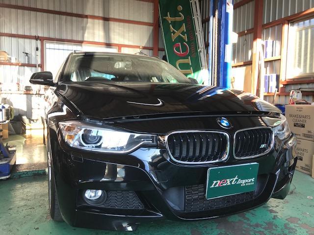 ＢＭＷ　３シリーズ　Ｆ３１　３２０ｉツーリング　リアブレーキパッド交換　埼玉　春日部　輸入車専門店　ＤＢＡー３Ｂ２０　Ｎ２０Ｂ２０Ｂ