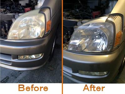 ヘッドライトリフォーマー！驚きの仕上がり