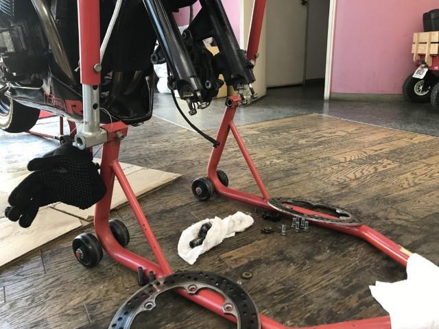 ホンダ CBR400F (NC17)ホイール交換 国産車・輸入車対応・車検 ホンダ CBR400F (NC17)ホイール交換 国産車・輸入車対応・車検