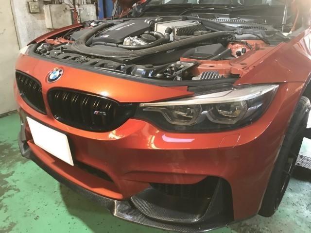 BMW M4（F82）エンジンオイル交換　国産車・輸入車対応・車検・整備・見積もりもお任せ下さい！八王子/日野/多摩地区/相模原/他地域のお客様も大歓迎です！