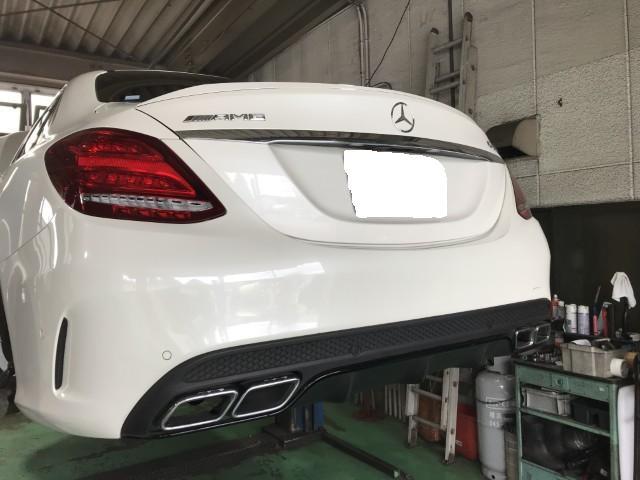 メルセデスＡＭＧ　Ｃクラス（W205）　法定点検のご依頼でご入庫　【国産車・輸入車対応・車検・整備・見積もりもお任せ下さい！八王子/日野/多摩地区/相模原/他地域のお客様も大歓迎です！】