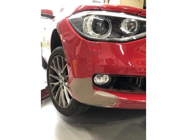 ＢＭＷ　116 バンパー修理　キズ　ヘコミ　修理　板金塗装　実績　相模原市　町田市　八王子市　海老名市　厚木市　愛甲郡　多摩市　横浜市　川崎市　輸入車