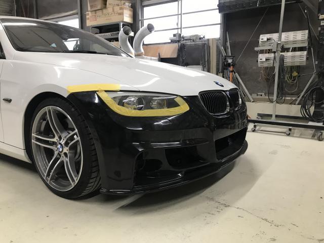 BMW E92 335i LCI M-SPORT フルエアロ 加工取付 埼玉 三郷 カスタム エアロ ドレスアップ  部品持ち込み歓迎