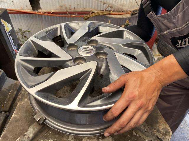 スズキスペーシア　タイヤ交換　ブリジストン　ネクストリー　165/55R15　柏市　HDP
