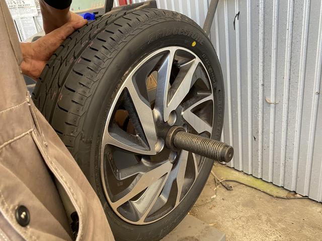 スズキスペーシア　タイヤ交換　ブリジストン　ネクストリー　165/55R15　柏市　HDP