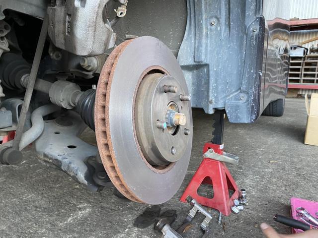 トヨタ　ヴェルファイア　フロントキャリパー交換　ローター研磨　WAKO'S　ブレーキフルード　点検　整備　柏市　HDP