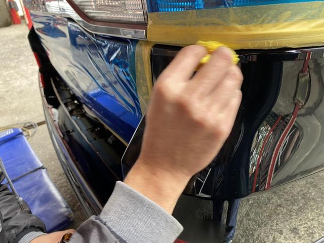 トヨタ　ランドクルーザー　リアバンパー　交換　修理　エアロ　磨き　コーティング　国産車　ランクル　千葉県　柏市　HDP　