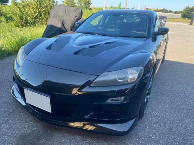 ＲＸ－８　外装品・エアロパーツ取付　ボンネット交換　オイル交換　エンジンオイル交換　オイル持ち込み交換