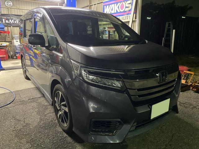 ホンダ　ステップワゴンスパーダ　メンテナンス・日常点検　リアブレーキパッド交換　ブレーキパッド交換　お持ち込み　持ち込み大歓迎