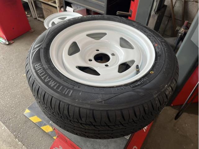 ダイハツ　ミラ　ホイール・タイヤ交換　サマータイヤ　交換　組込み　お持ち込み　持ち込み大歓迎