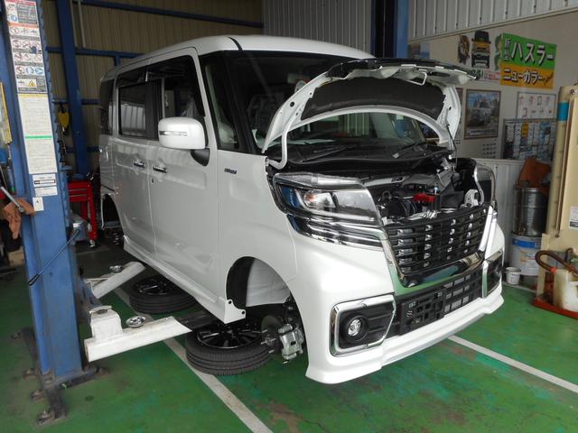 スズキ スペーシアカスタム MK53S ダウンサス取付 千葉県 スズキ スペーシアカスタム MK53S ダウンサス取付 千葉県