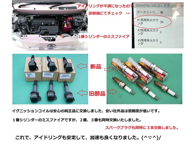 ダイハツ　ミラココア　イグニッションコイル＆スパークプラグ交換　バッテリー交換　LEDバルブ交換