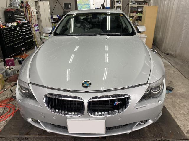 BMW 630i E63  エアバッグ警告灯 中古エアバッグモジュール交換 SGM SIM セーフティゲートウェイモジュール ECU交換 中古ECU プログラミング リプロ コーディング 八千代市