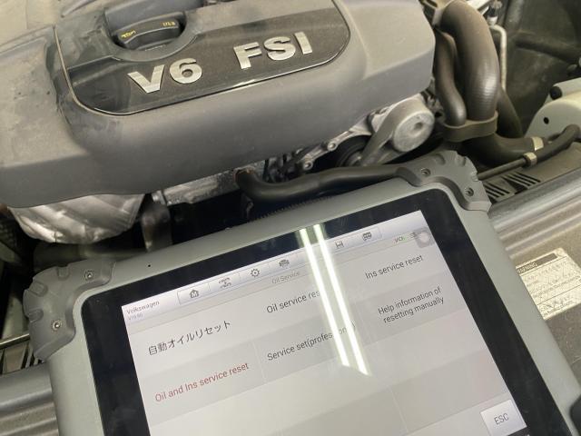 VW トゥアレグ　車検　法定24ヶ月点検整備　オイル交換　ブレーキフルード交換　エアーエレメント交換　修理　整備　コンピューター診断　八千代市