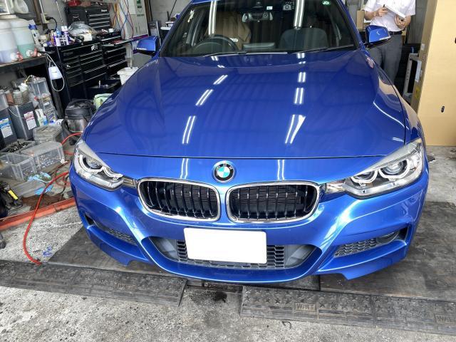 BMW 320d F30  車検 法定24ヶ月点検　エンジンオイル交換　コンピューター診断　修理　整備　故障診断　八千代市