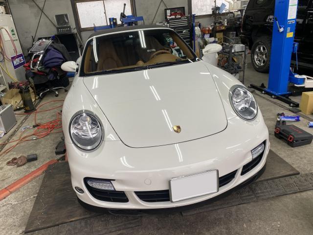 ポルシェ 911ターボ 997 並行車 TPMSセンサー交換 空気圧センサー 空気圧表示されない 社外センサー　プログラミング　新規作製　複製　車検　修理　整備　コンピューター診断　八千代市