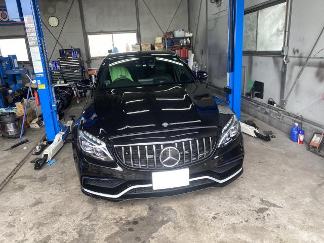 メルセデス・ベンツ C63 AMG W205　法定12ヶ月点検　オイル交換　各部点検整備　コンピューター診断　修理　整備　車検　八千代市