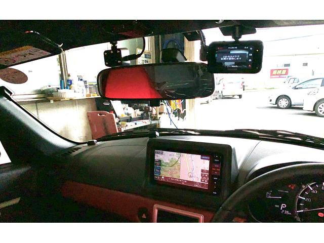 ダイハツ　コペン　ドラレコ　前後カメラ取付。