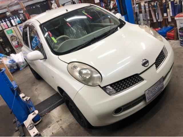 日産　マーチ　販売車整備　横須賀　エヌオートサービス