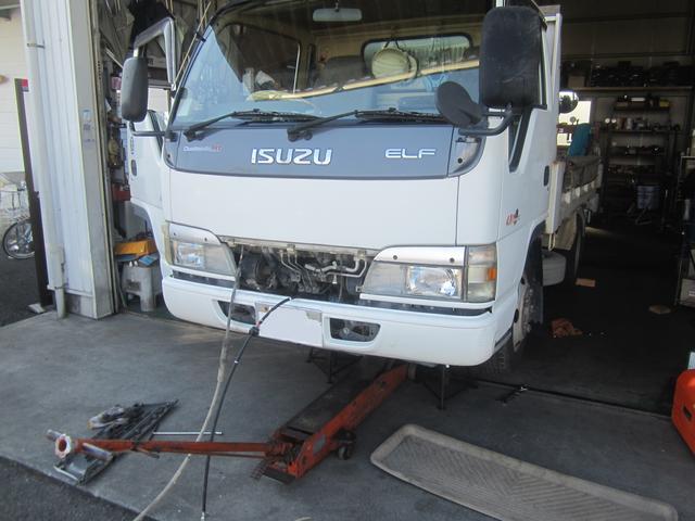 エルフダンプ　荷台上がらない　修理・交換　島田市のトータルカーサービス