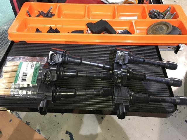 エルグランドのイグニッションコイルを交換させて頂きました。