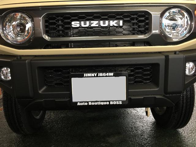 ご購入頂いたジムニーの納車前にナビ・バックカメラ・ETC・ドラレコ・特注ナンバーフレームの取付をさせて頂きました。
