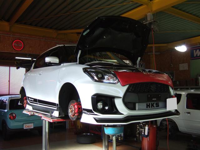 スイフトスポーツの法定点検をさせて頂きました。