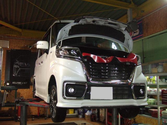 スペーシアカスタムハイブリッドの車検をさせて頂きました。