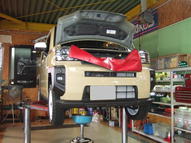 ご購入頂いたタフトの納車整備（法定点検）をさせて頂きました。