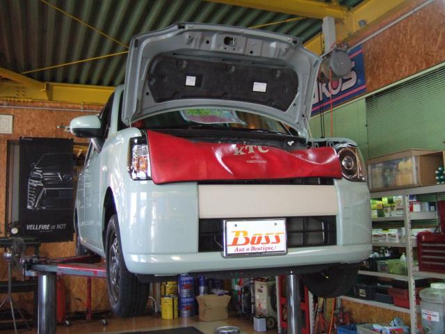 ご購入頂いたミラトコットの納車整備（法定点検）をさせて頂きました。