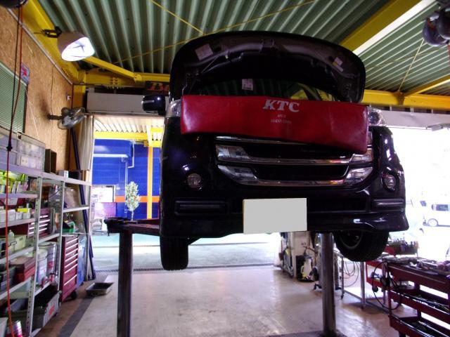 スペーシアカスタムＺの車検をさせて頂きました。