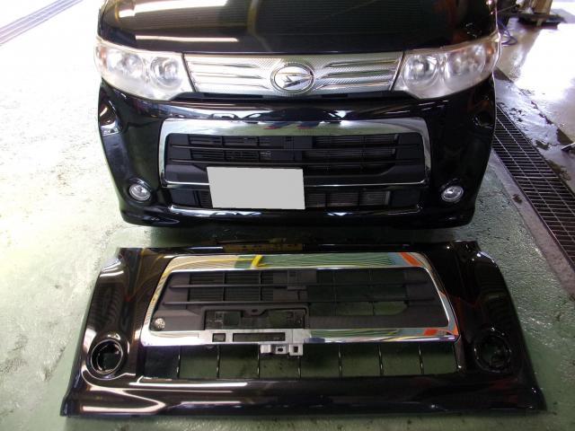 タントの鈑金塗装をさせて頂きました。