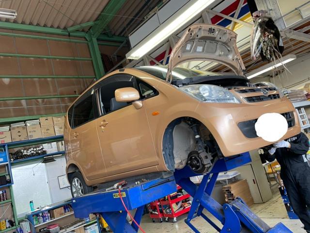 静岡　ﾑｰﾌﾞ　DBA-L175S　ﾌﾞﾚｰｷﾊﾟｯﾄﾞ交換　