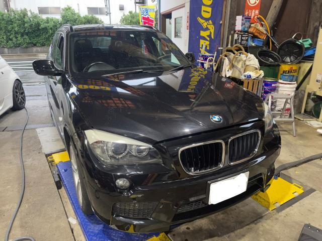 三島市 BMW X5 オルタネータードライブベルト テンショナー交換 車 修理