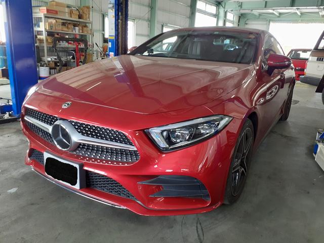 C257　CLS450スポーツ　パナメリカーナグリル交換