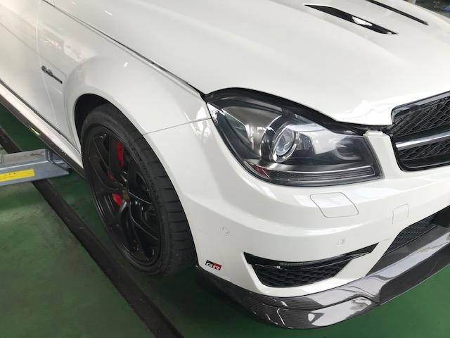 メルセデスベンツ　AMG　C63　車検（事前見積）ご入庫