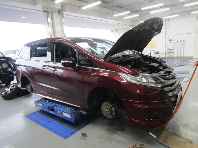 車検　オデッセイ　ホンダ　安心　純正　オイル　ホイール　タイヤ　浜松　車検安い　錆び止め塗装　スチーム洗浄