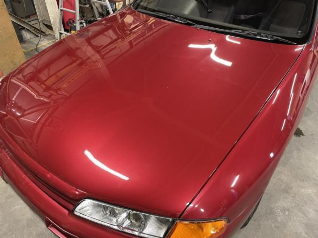 【袋井市】日産スカイラインGT-Rのボンネット塗装なら｜確かな品質の江塚自動車商会