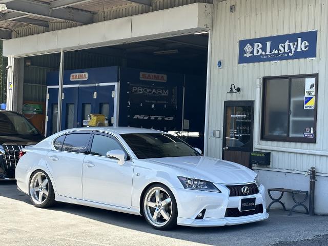 レクサスGS350 Fスポーツ GRL10 テイン車高調取付 レクソンマフラー取付 WALDフロントハーフスポイラー取付 静岡県 富士宮市