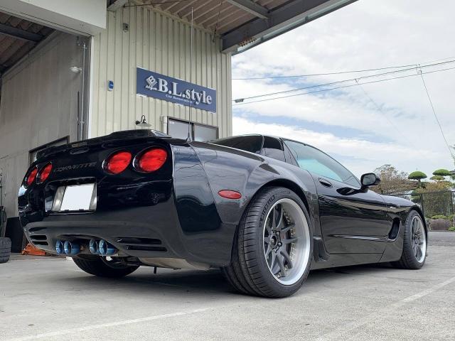 シボレーコルベットC5 Z06 WORKホイール ミシュランタイヤ 取付　静岡県　富士市　富士宮市