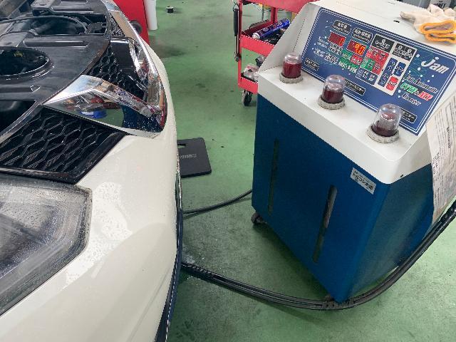 トルコン太郎でニッサン　エクストレイルのCVTフルードの圧送交換を実施しました。