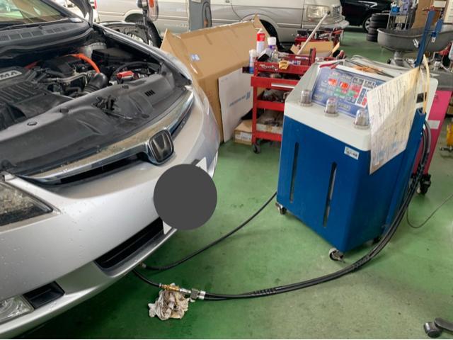 ホンダ　シビックのCVTフルードをトルコン太郎で圧送交換しました！