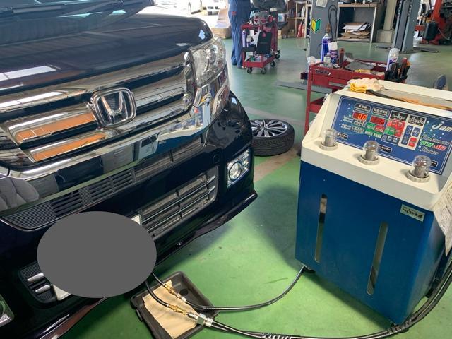 ホンダN-BOXカスタムのCVTフルードをトルコン太郎で圧送交換しました。