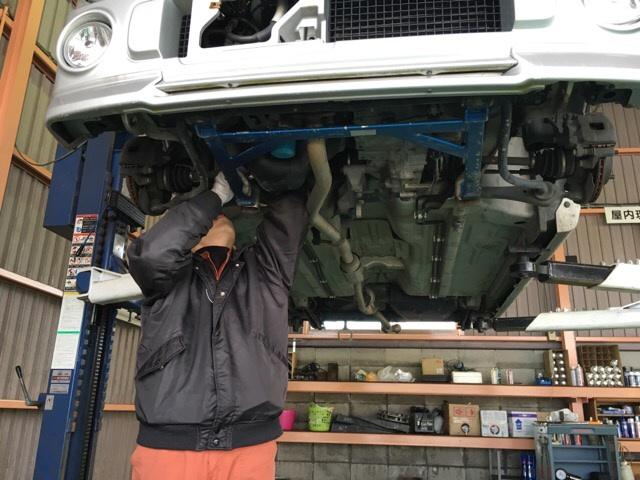 スズキ ラパン車検入庫 【小野市 三木市 車検・修理・取付は小野カーセンター】