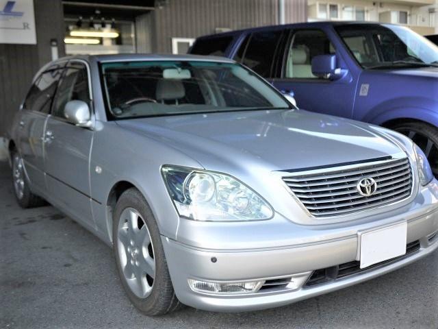 2003y トヨタ セルシオ 車検／ 京都 国産 輸入車 アメ車 修理 整備 車検 カスタム 関西 テスター 故障 トラブル　欧州車 オイル交換 点検 診断 米国車 レストア エンジン ボッセン レグザーニ ジオバンナ VOSEEN