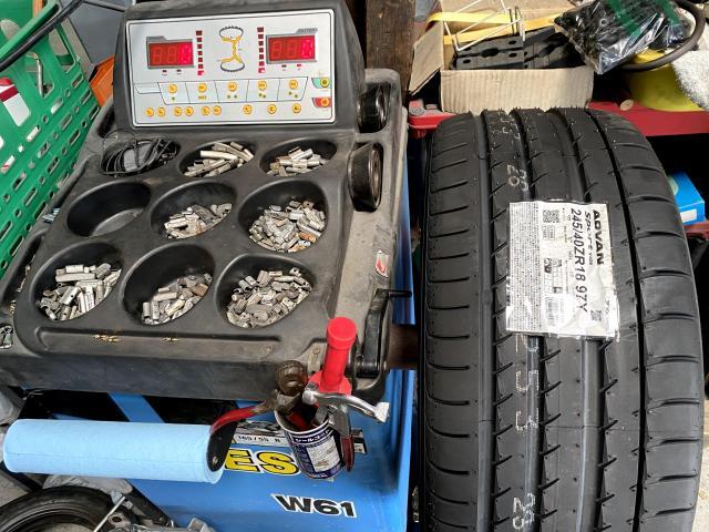 WRX STI タイヤ交換 YOKOHAMA ADVAN Sport V105 245/40ZR18 97Y S4 2.0 GT-S アイサイト