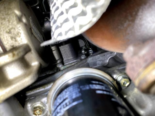 バレーノ　スズキ　WB42S　エアコン不良　オーバーヒート　冷却水漏れ　オイルクーラー　ガスケット　取替