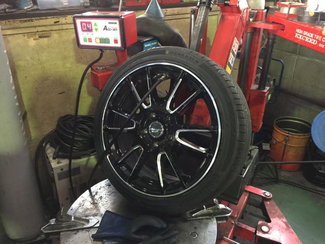 滋賀　スイフトのタイヤ組み換え作業（8本）