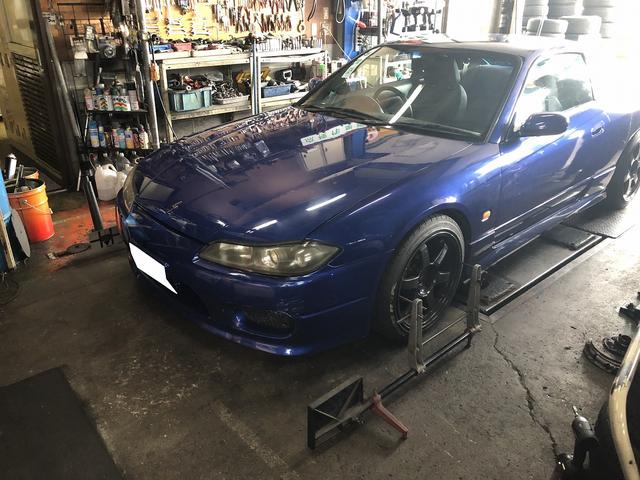 滋賀　S15エンジンマウント&パッド交換とアライメント調整